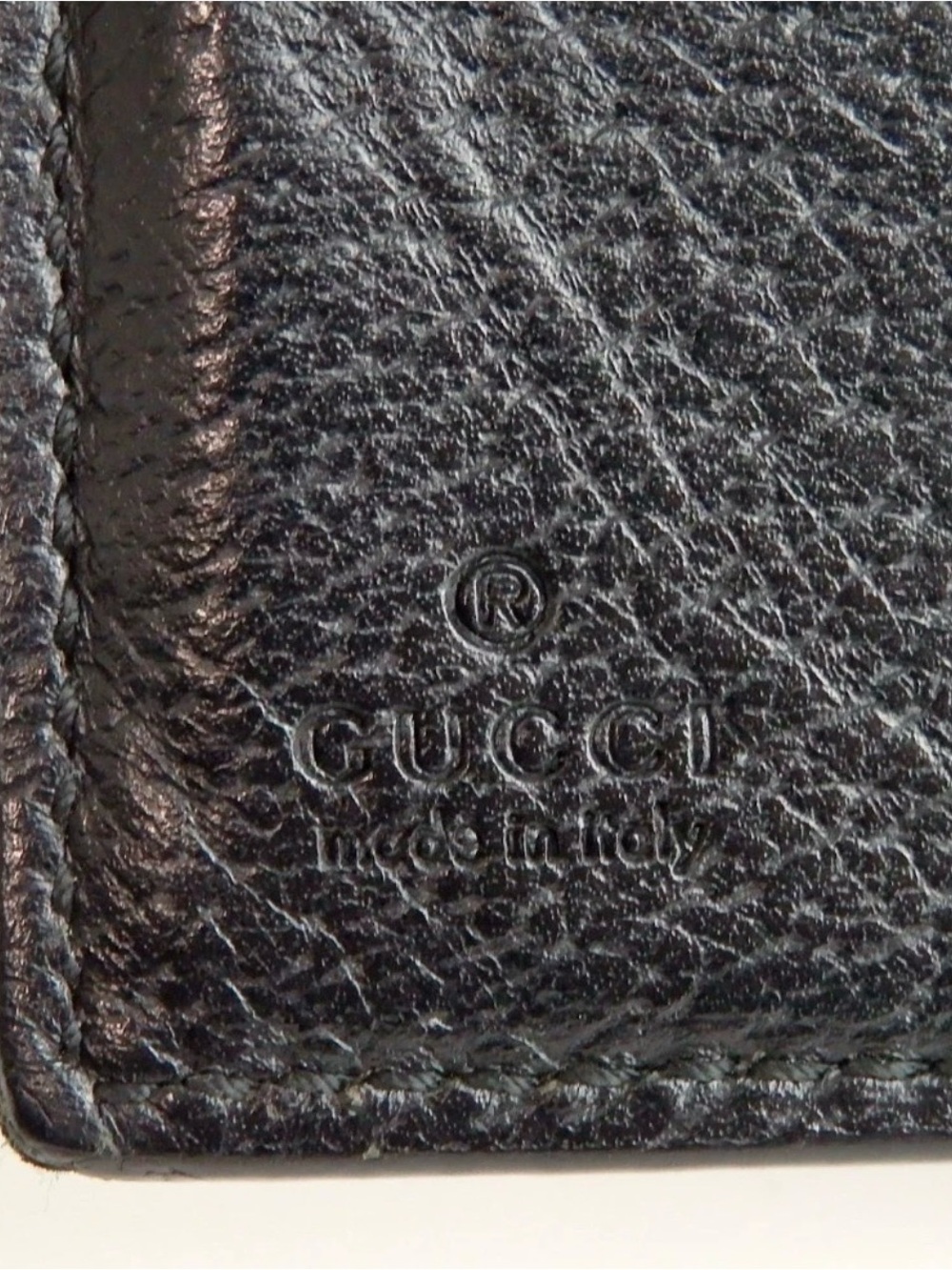 Gucci Black Leather Marmont Bi-Fold Wallet with Gold Double G - Picture 14 of 15